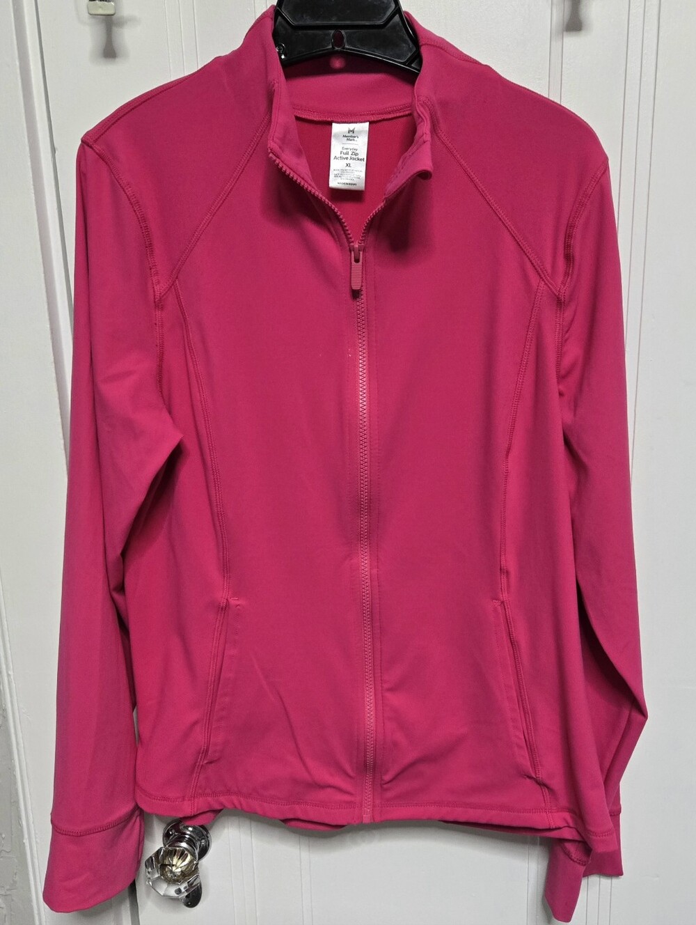 Women's Fuchsia Full-Zip Utility Jacket - Picture 1 of 4